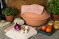 Preview: Gestrickte Topflappen 1 Paar helles Nougat von Solwang Design
